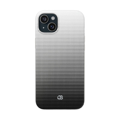 Black Lite Phone Case for iPhone - Obsidian Halftone Flux