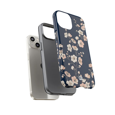 Midnight Plum Blossom · Tough Phone Case for iPhone · Blue
