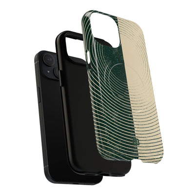 Green Tough 2.0 Magsafe Phone Case for iPhone - Evergreen Split Grain