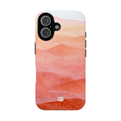 Alpenglow Ridge Vista · Tough 2.0 Magnetic Phone Case for iPhone · Orange