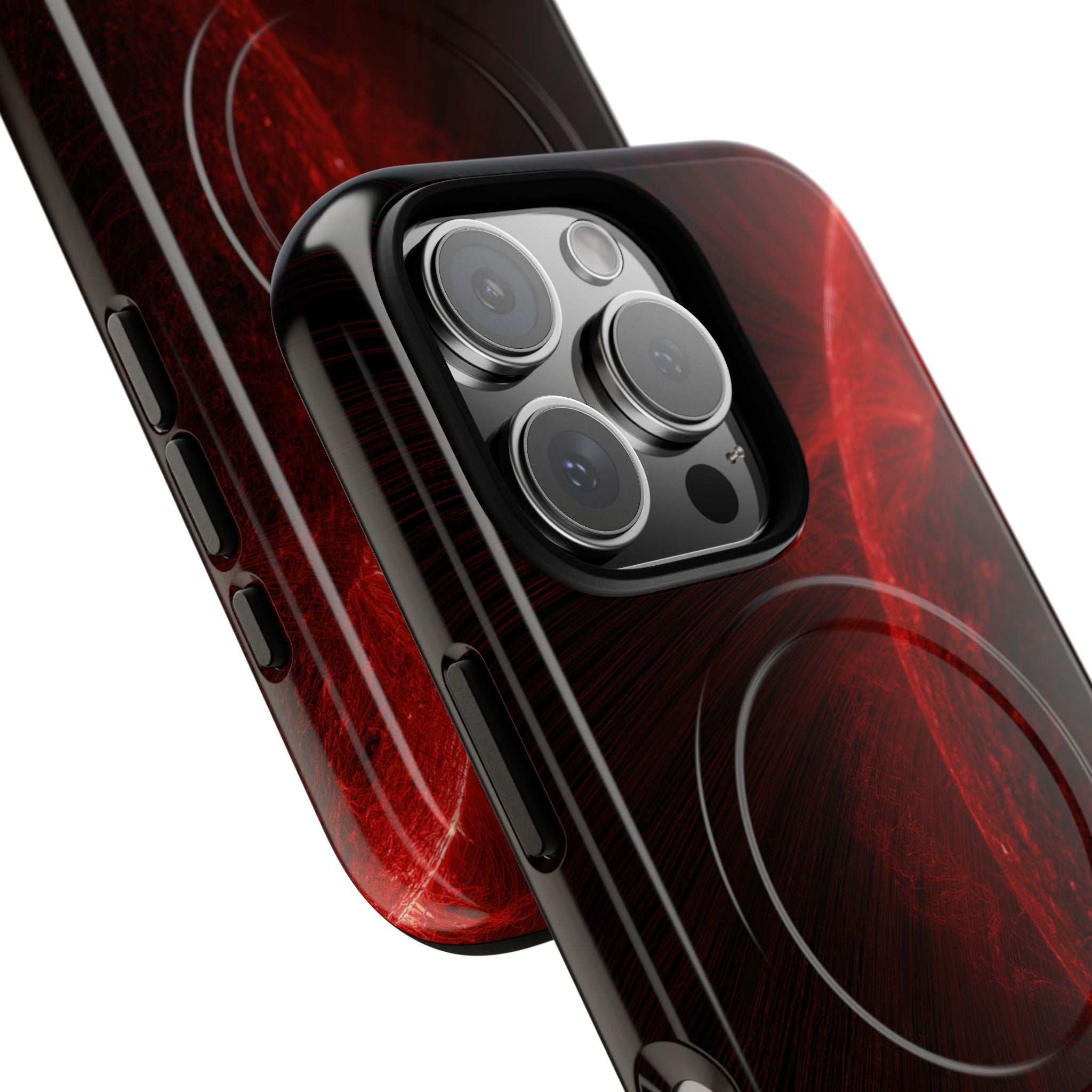 Red Tough 2.0 Magsafe Phone Case for iPhone - Solar Crimson Flare