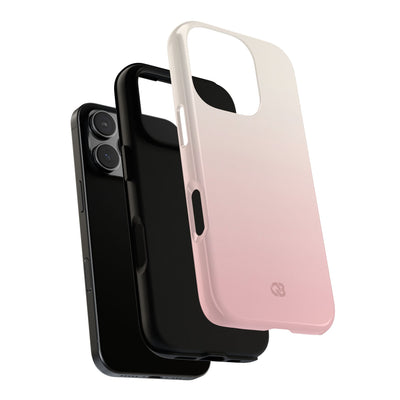 Pink Tough Phone Case for iPhone - Frosted Blush Horizon