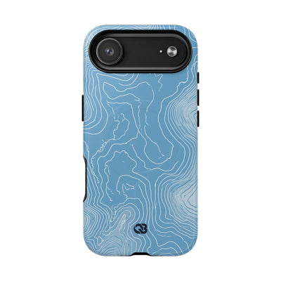 Blue Tough 2.0 Magsafe Phone Case for iPhone - Glacial Ridge Topo