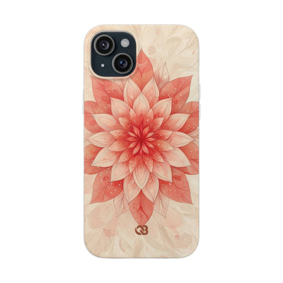 Coral Layered Bloom · Soft Phone Case for iPhone
