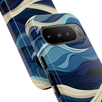 Cobalt Coast Layers · Tough Phone Case for Google Pixel
