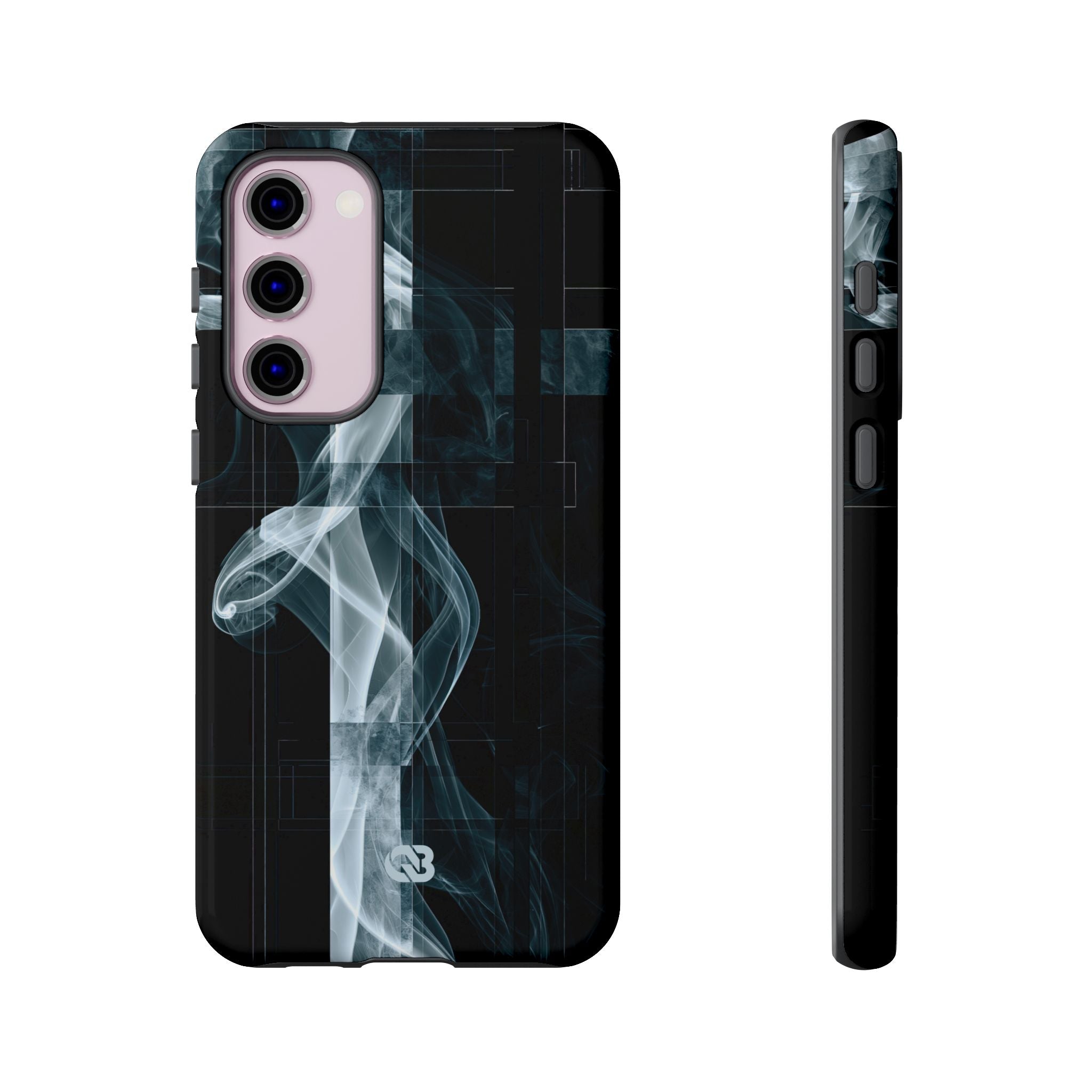 Black Tough Phone Case for Samsung - Arctic Vapor Grid