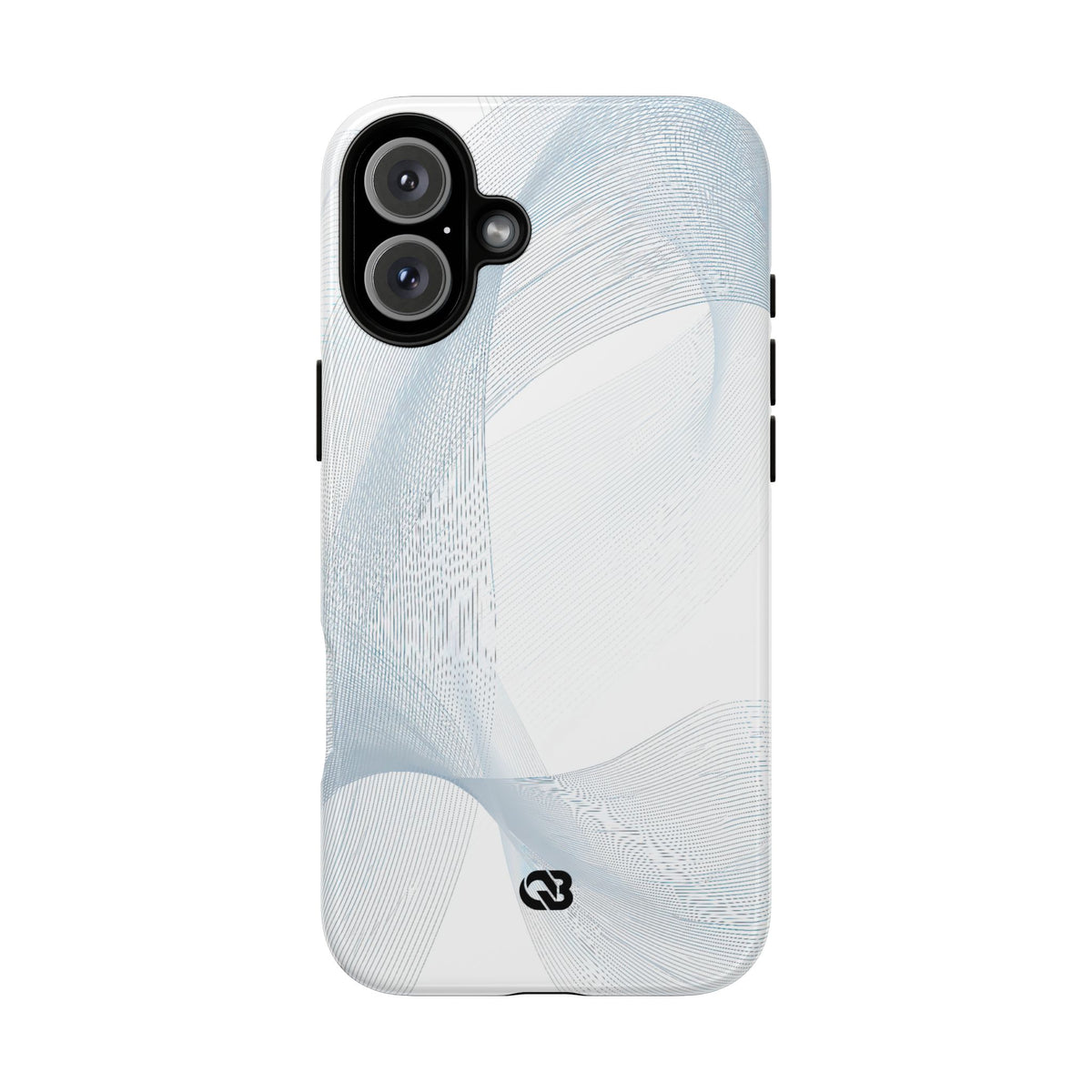 Glacial Contour Waves · Tough Phone Case for iPhone · White