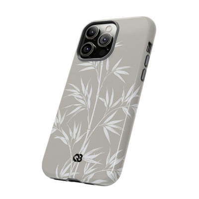 Beige Tough Phone Case for iPhone - Sandstone Bamboo Stalks