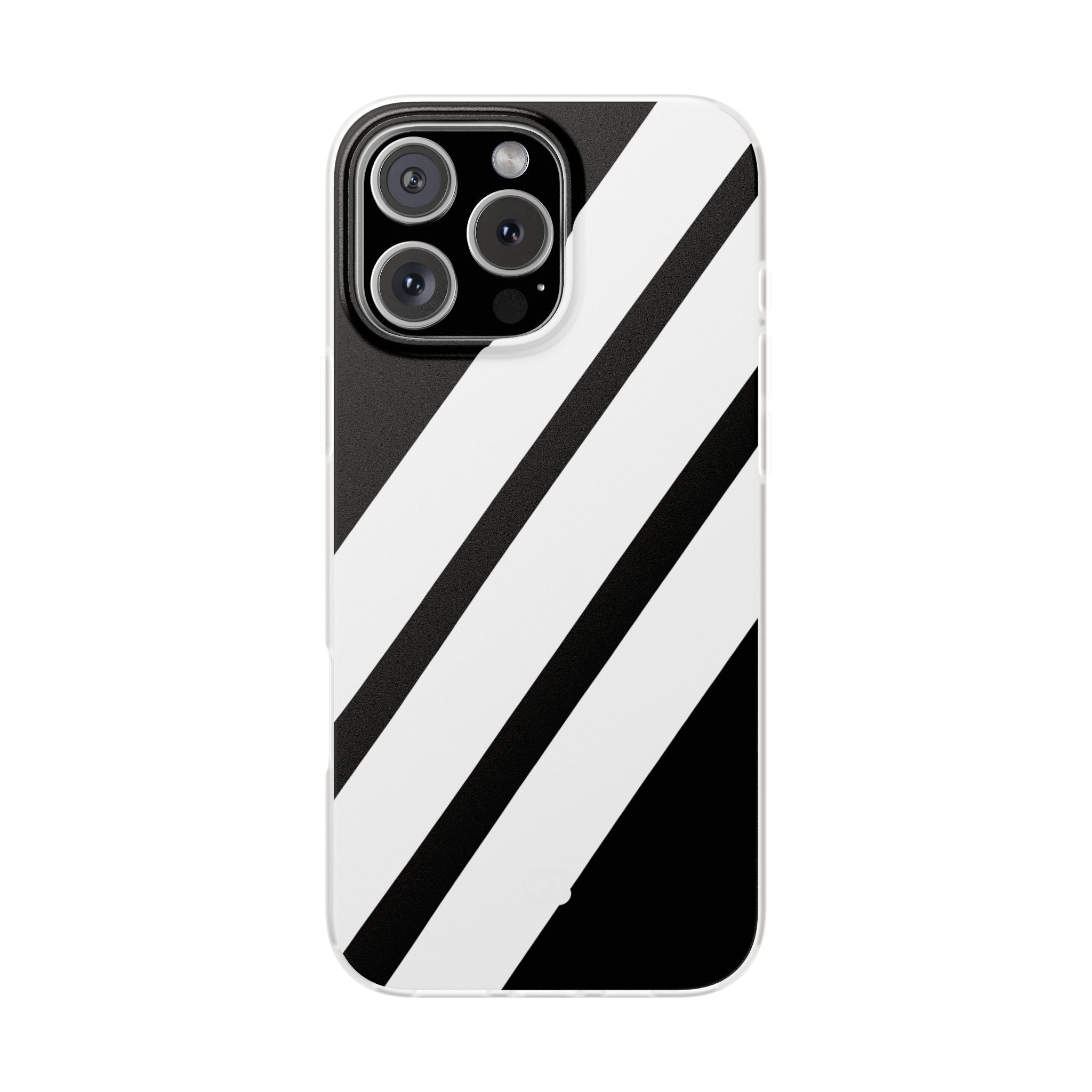 Obsidian White Bars · Soft Handyhülle für iPhone