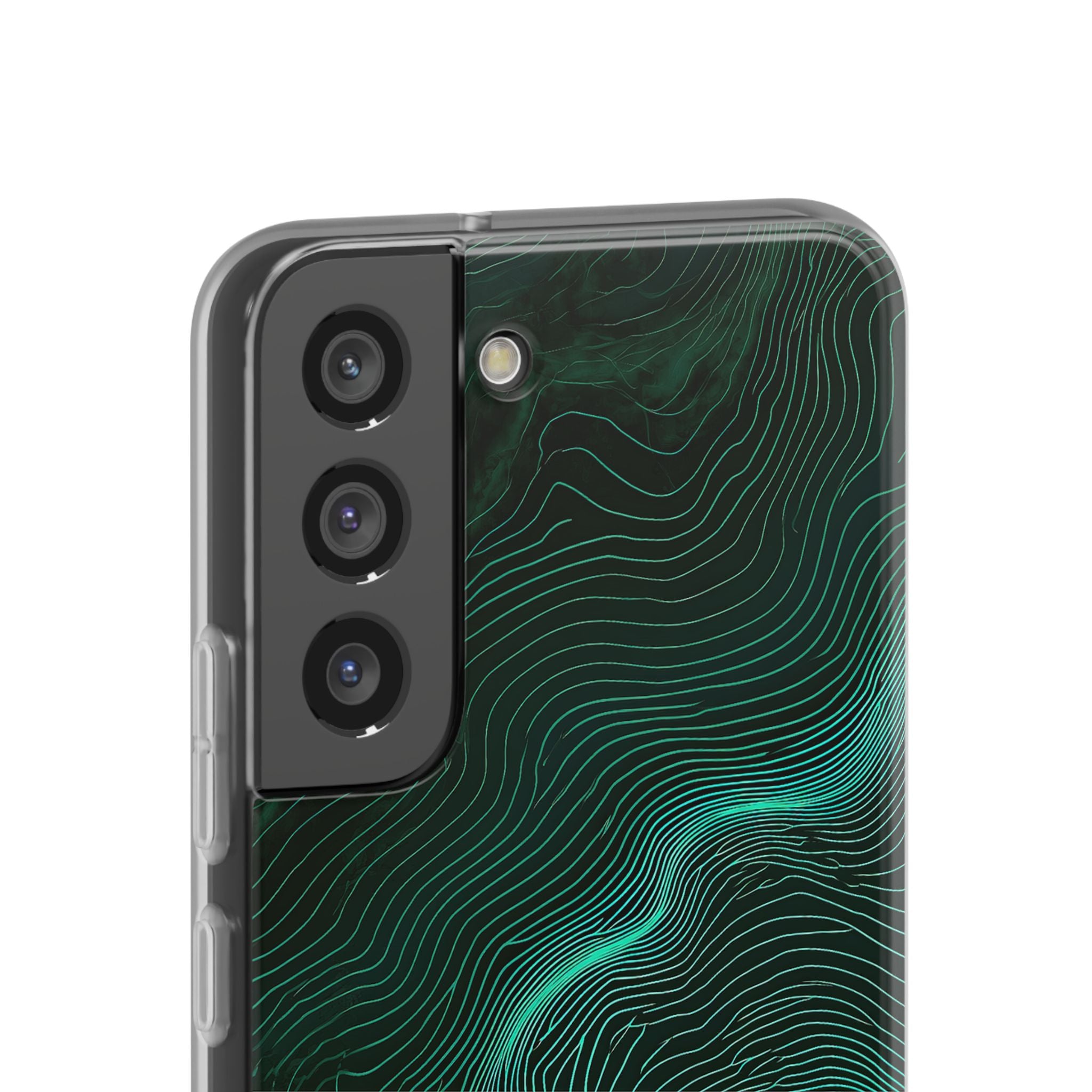Teal Lite Phone Case for Samsung - Neon Jade Contour