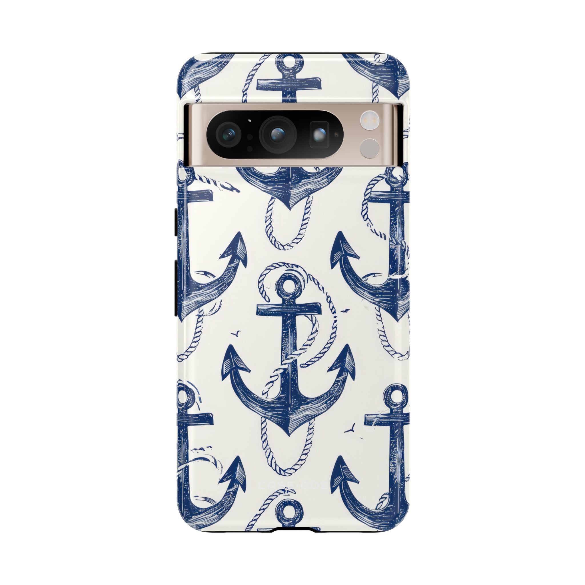 Navy Anker Schlaufe Google Pixel 8 Pro Case - Tough