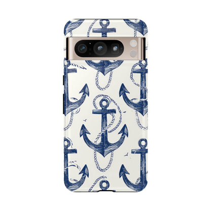 Navy Anchor Loop Google Pixel 8 Pro Case - Tough