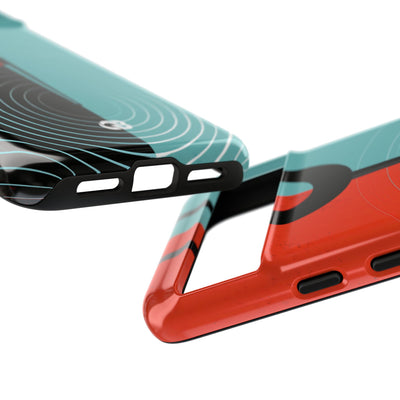 Teal Tough Phone Case for Google Pixel - Sonic Static Split