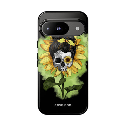 Sunflower Skull Google Pixel 9 Case - Tough