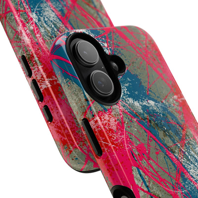 Neon Static Drip · Tough 2.0 Magnetic Phone Case for iPhone · Pink