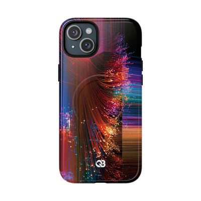 Black Tough 2.0 Magsafe Phone Case for iPhone - Cyber Optic Streak