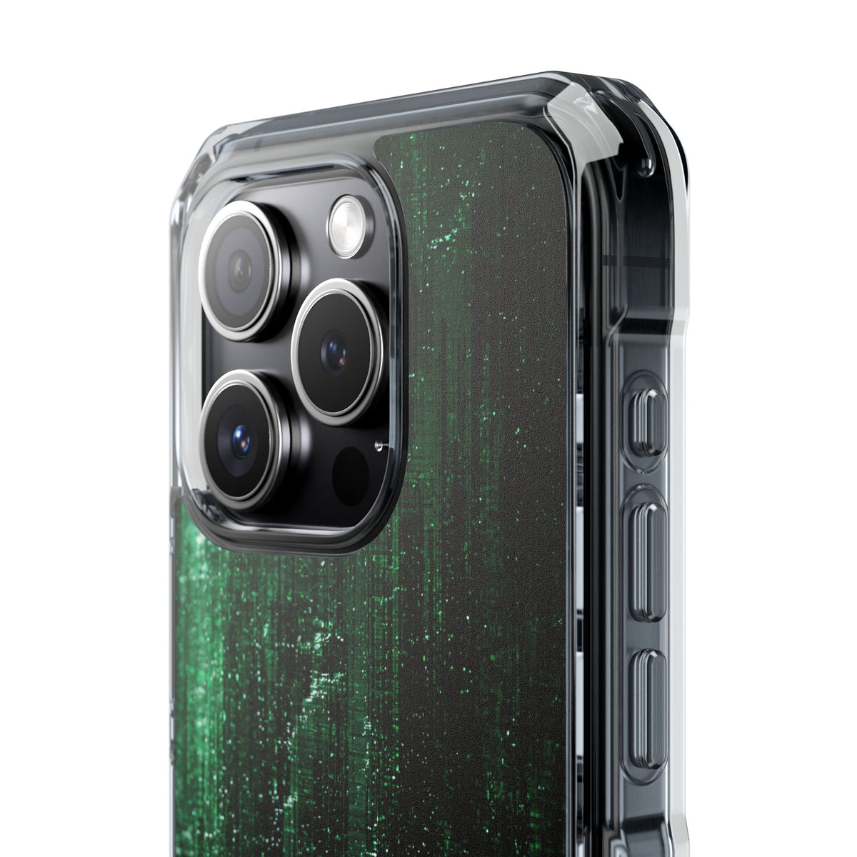 Emerald Void · Clear Impact Magnetic Phone Case for iPhone ·  Green
