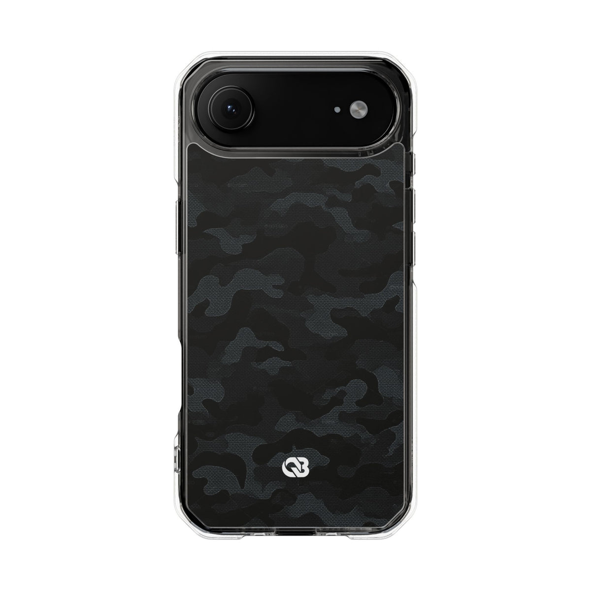 Blackout Urban Camo · Clear Impact Magnetic Phone Case for iPhone · Black