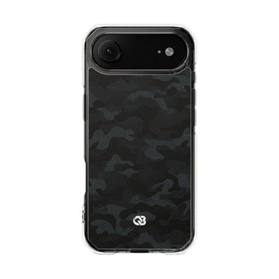 Blackout Urban Camo · Clear Impact Magnetic Phone Case for iPhone · Black