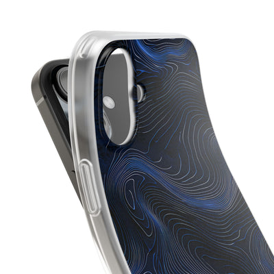 Blue Lite Phone Case for iPhone - Cobalt Contour Ridge