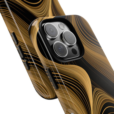 Gold Tough Phone Case for iPhone - Molten Copper Strands