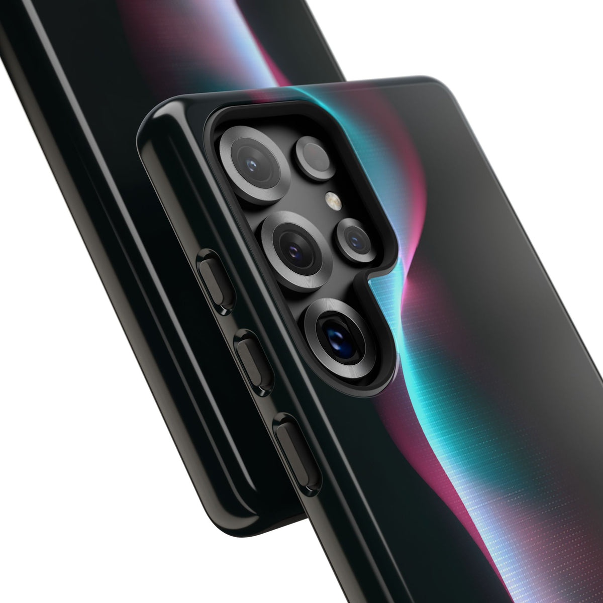 Neon Pixel Flow · Tough Phone Case for Samsung · Black