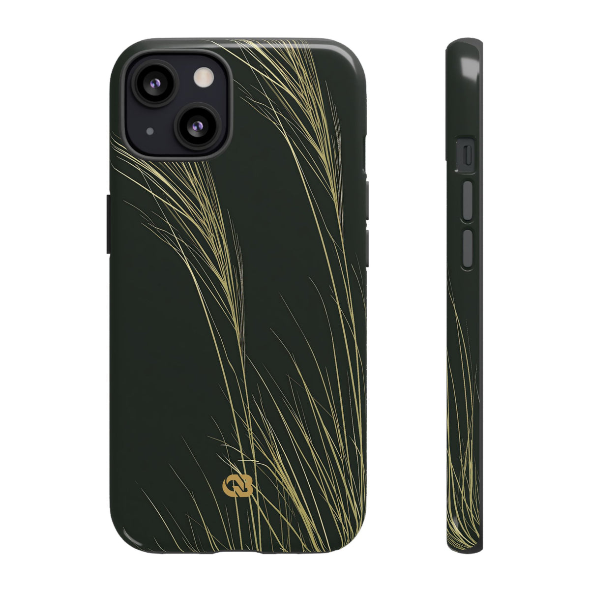 Golden Whispering Reeds · Tough Phone Case for iPhone · Green