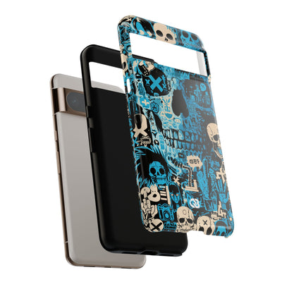Electric Skull Graffiti · Tough Phone Case for Pixel ·  Blue