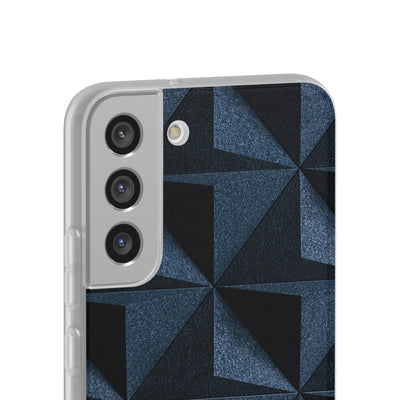 Blue Lite Phone Case for Samsung - Indigo Basalt Facets