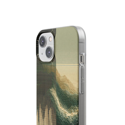 Beige Lite Phone Case for iPhone - Veridian Data Ridge