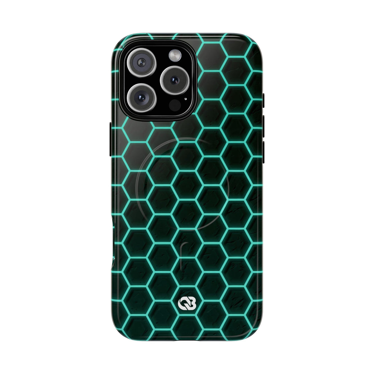 Neon Hex Spectrum · Tough 2.0 Magnetic Phone Case for iPhone · Teal