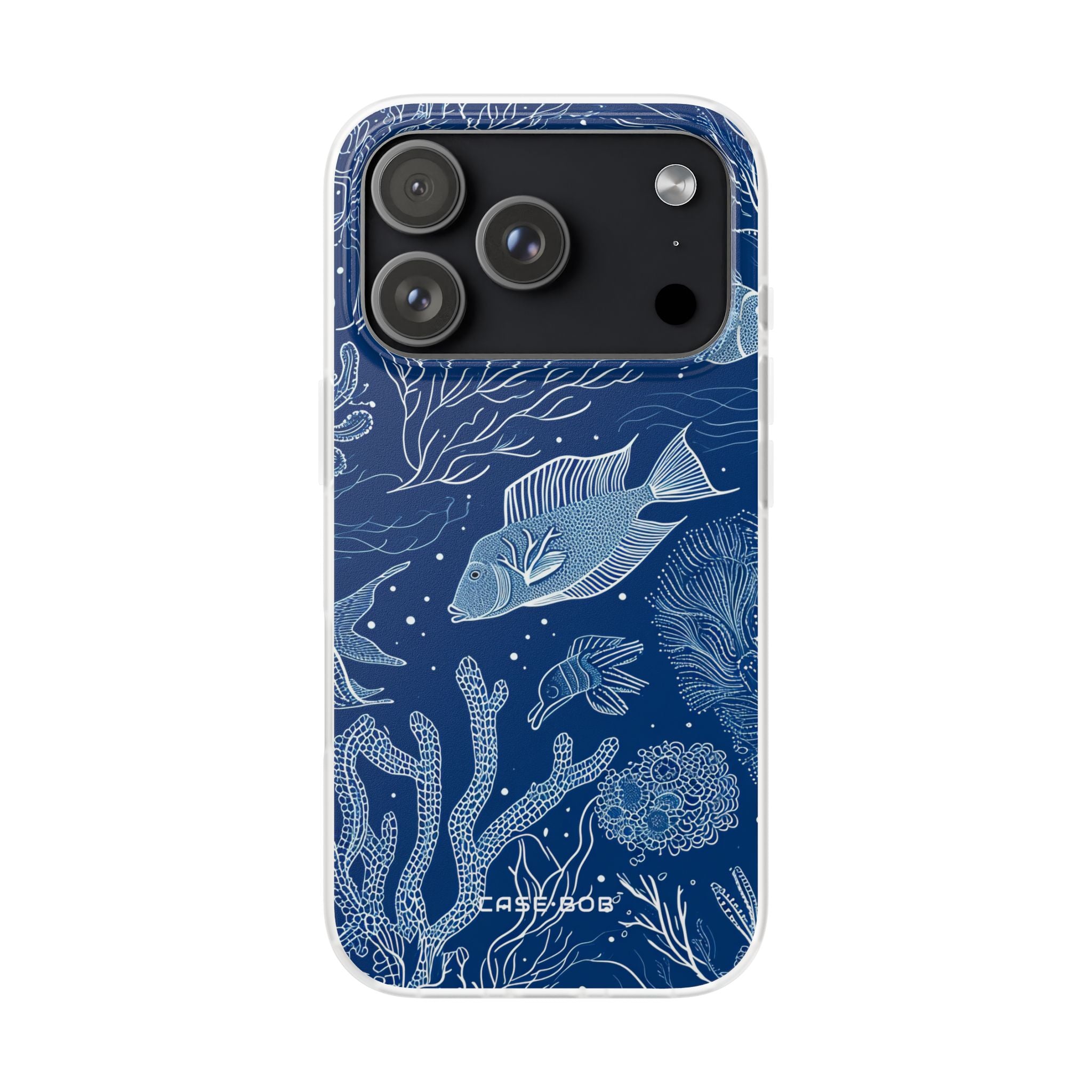 Navy Scale Reef iPhone 17 Pro Case - Soft - CASE•BOB