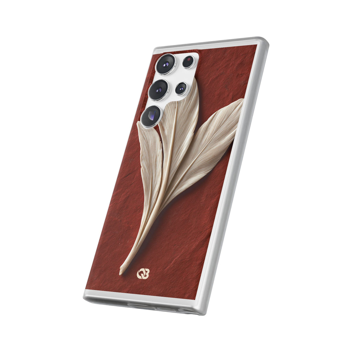 Carved Ivory Plume · Lite Phone Case for Samsung · Red