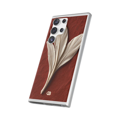 Carved Ivory Plume · Lite Phone Case for Samsung · Red
