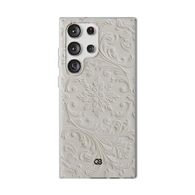 Ivory Baroque Relief · Lite Phone Case for Samsung · White