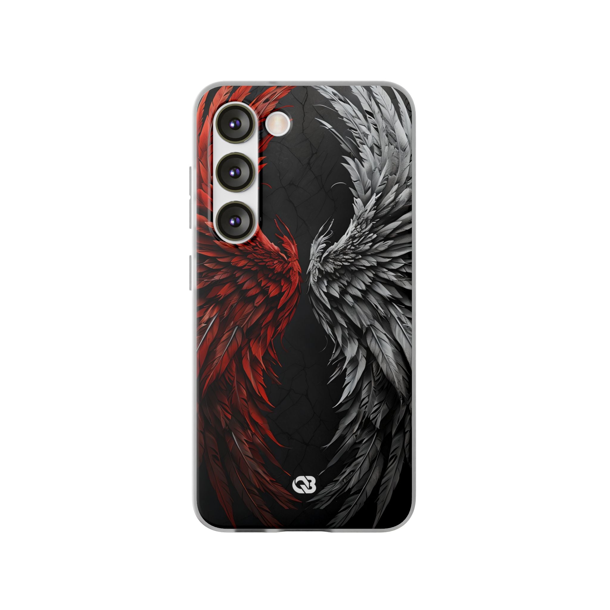 Split Crimson Wing · Soft Phone Case for Samsung