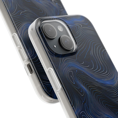 Blue Lite Phone Case for iPhone - Cobalt Contour Ridge
