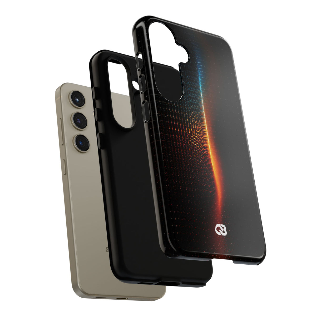 Luminous Refraction Grid · Tough Phone Case for Samsung · Black
