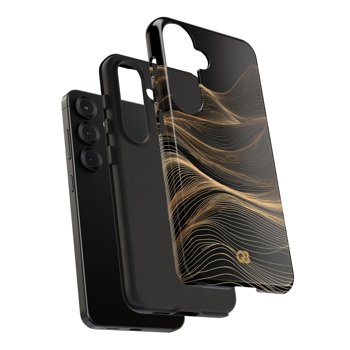 Gilded Ridge Lines · Tough Phone Case for Samsung · Black