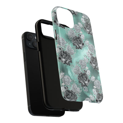 Frost Mint Floral · Tough+ Magsafe