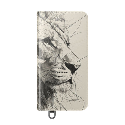 Lion Whisper Gray - Samsung S25 Case - Wallet