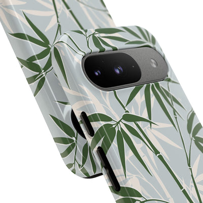 Green Tough Phone Case for Google Pixel - Kyoto Bamboo Canopy