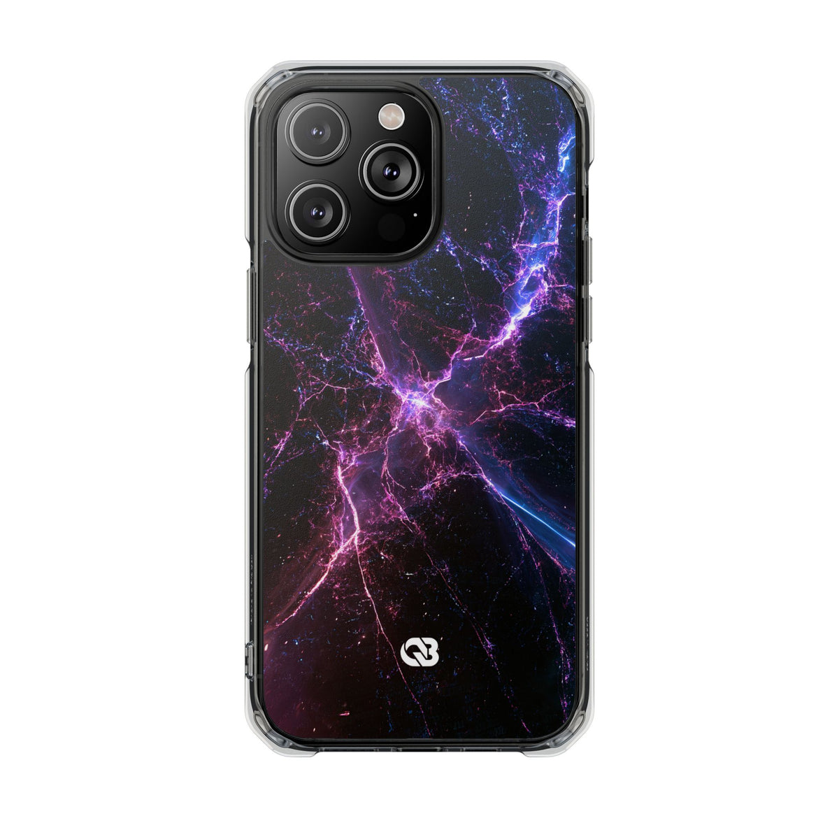 Neural Singularity · Clear Impact Magnetic Phone Case for iPhone · Black