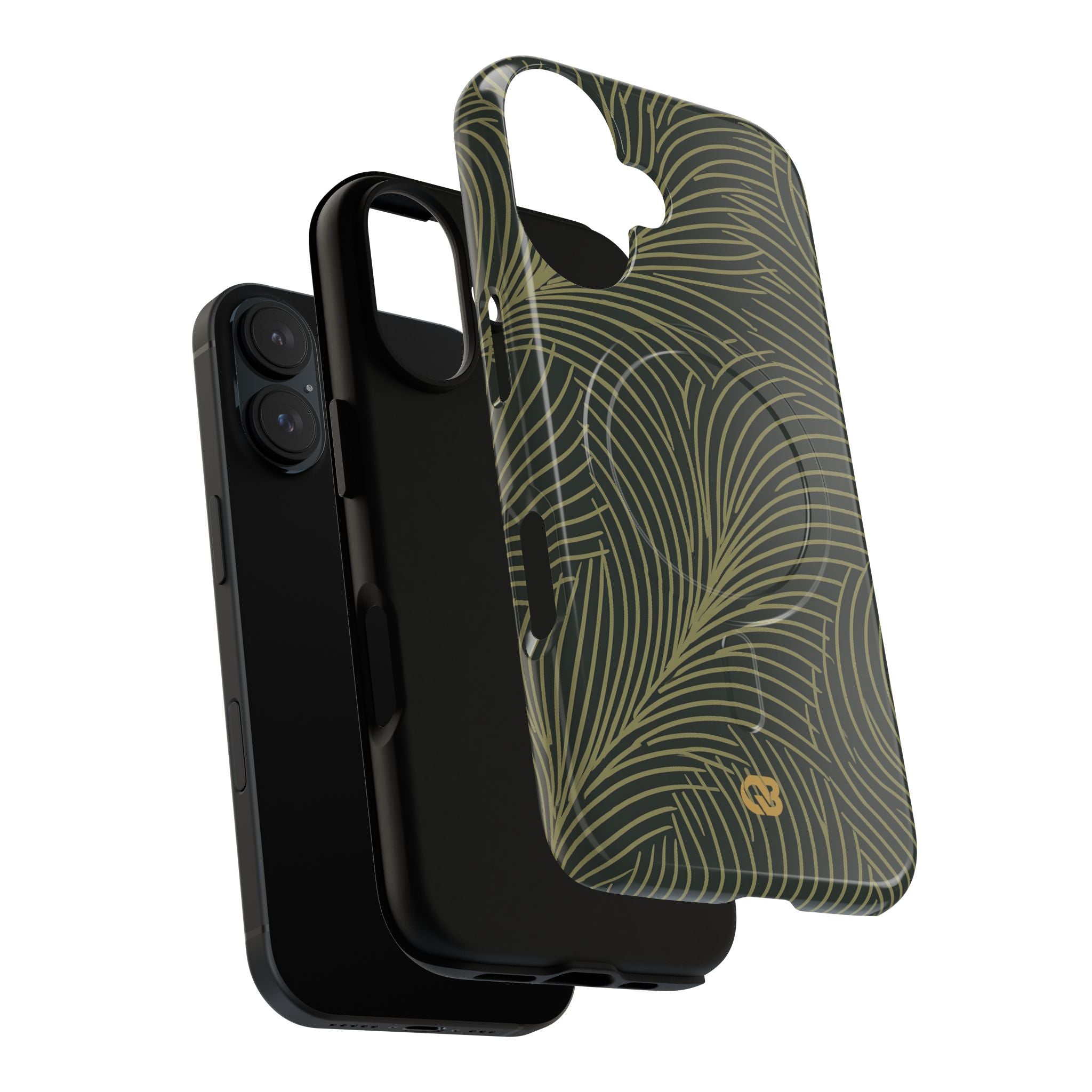 Green Tough 2.0 Magsafe Phone Case for iPhone - Dark Olive Plume