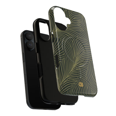 Green Tough 2.0 Magsafe Phone Case for iPhone - Dark Olive Plume