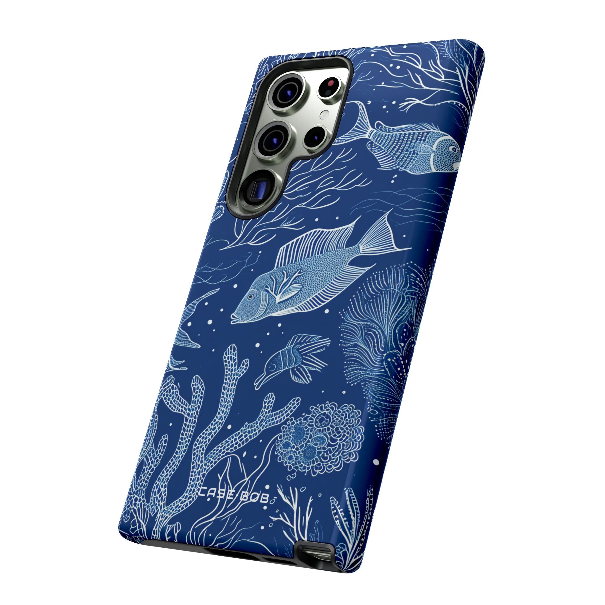 Navy Scale Reef Samsung S23 Ultra Case - Tough