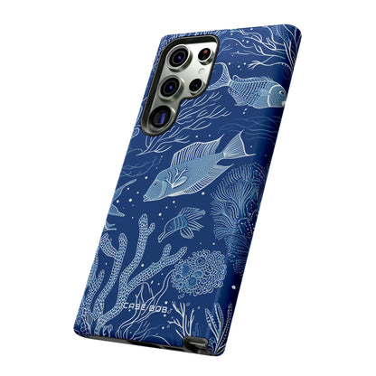 Navy Scale Reef Samsung S23 Ultra Case - Tough