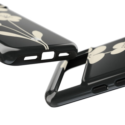 Black Tough Phone Case for Google Pixel - Obsidian Cream Bloom