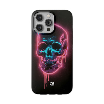 Neon Drip Skull · Lite Phone Case for iPhone ·  Black