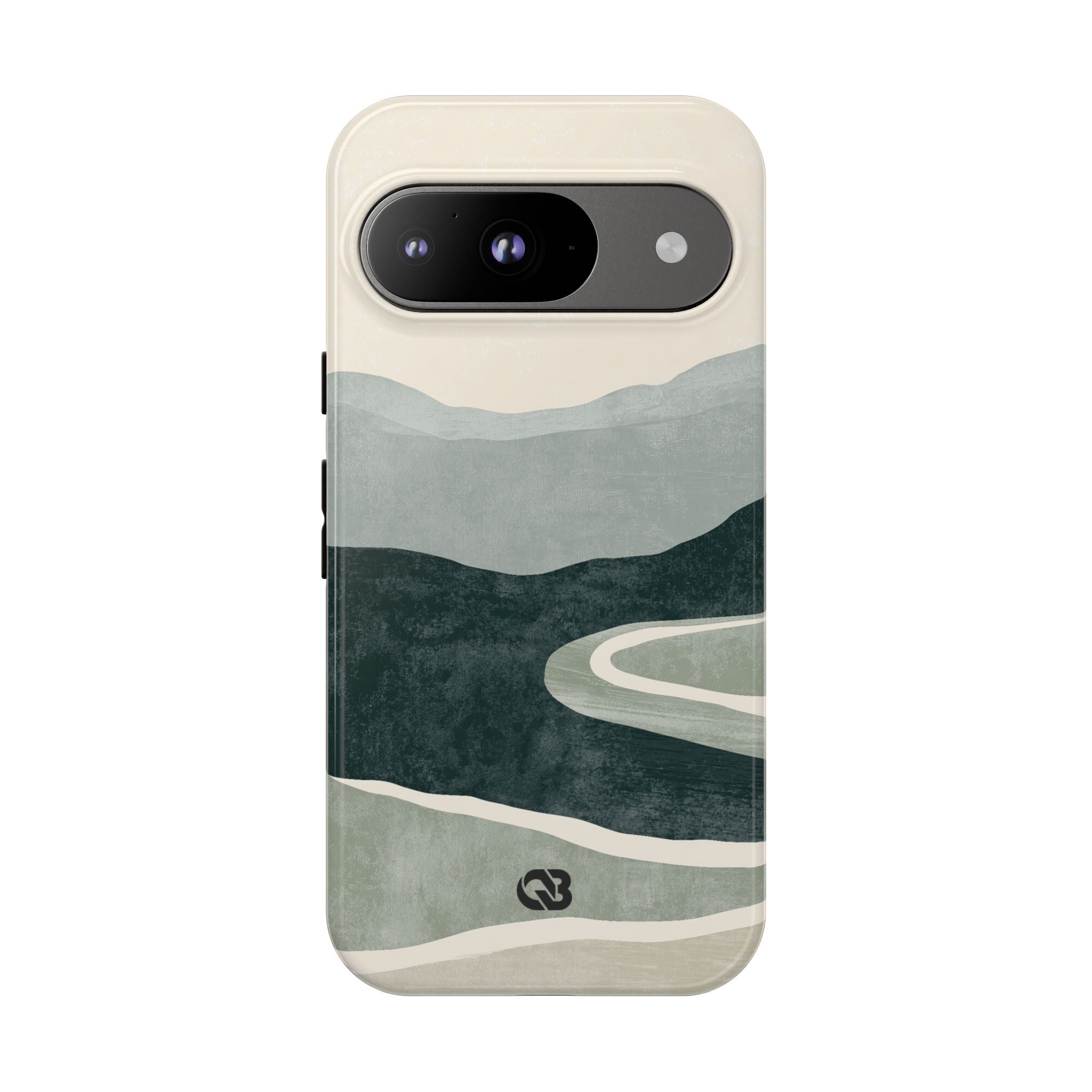 Green Tough Phone Case for Google Pixel - Misty Sage Valley